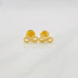 Infinity Stud Earrings 0.75g / in / 3.7mm Yellow Gold 18K