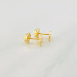 Infinity Stud Earrings 0.75g / in / 3.7mm Yellow Gold 18K