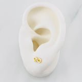 Infinity Stud Earrings 0.75g / in / 3.7mm Yellow Gold 18K