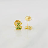 Stud Earrings Bear Ts 0.8g / in / 6mm Yellow Gold 18K