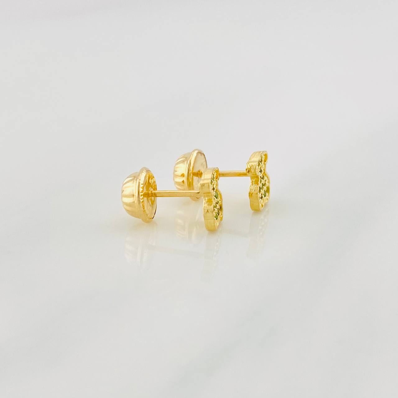 Stud Earrings Bear Ts 0.8g / in / 6mm Yellow Gold 18K