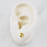Stud Earrings Bear Ts 0.8g / in / 6mm Yellow Gold 18K
