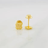 Stud Earrings Clover Diamond Cut 0.45g / in / 5.3mm Yellow Gold 18K