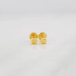 Stud Earrings Clover Diamond Cut 0.4g / in / 3mm Yellow Gold 18K