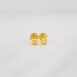 Stud Earrings Clover Diamond Cut 0.4g / in / 3mm Yellow Gold 18K