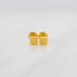 Diamond Cut Clover Stud Earrings 0.4g / in / 4.5mm Yellow Gold 18K