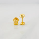 Diamond Cut Clover Stud Earrings 0.4g / in / 4.5mm Yellow Gold 18K
