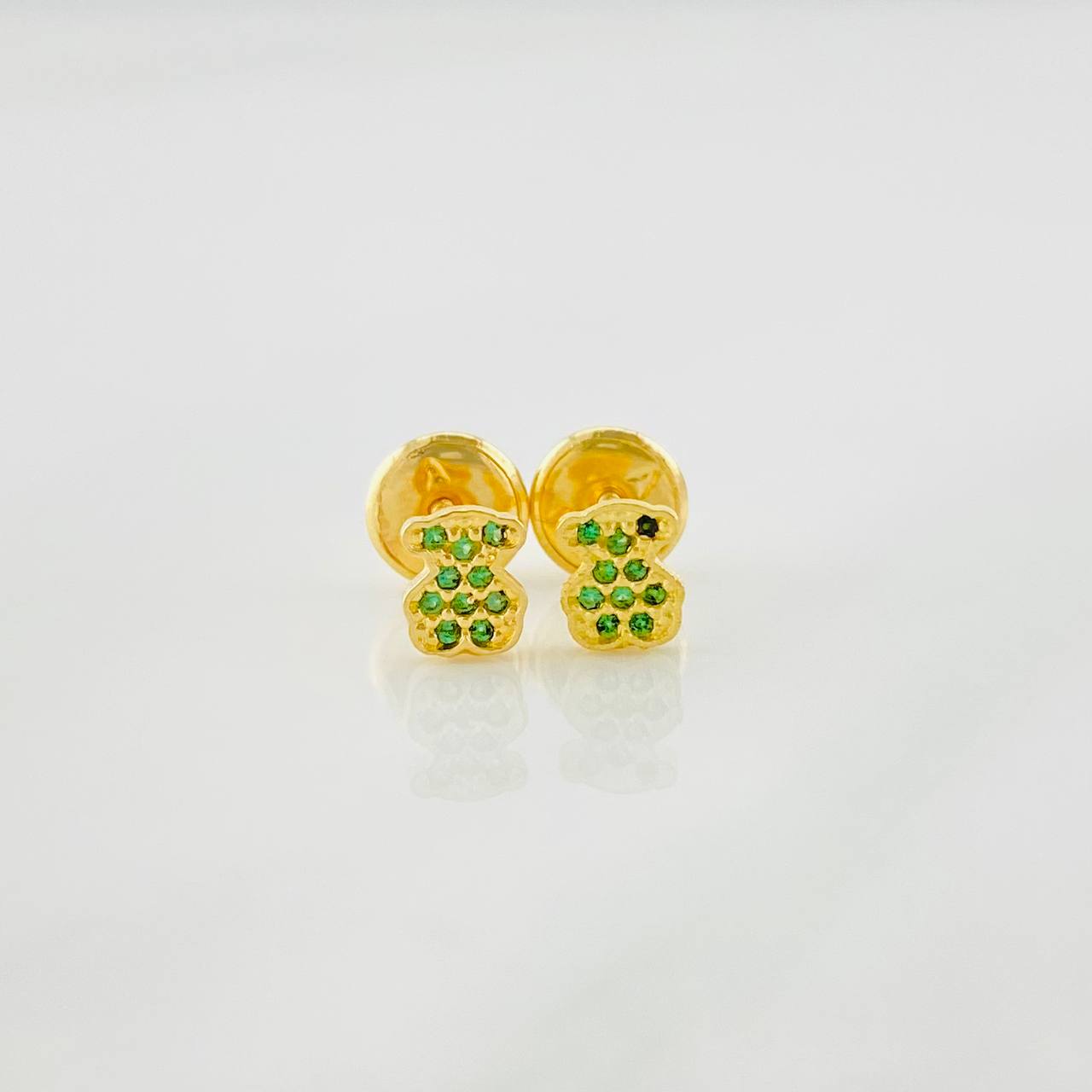 Stud Earrings Bear Ts 0.65g / in / 5mm Yellow Gold 18K