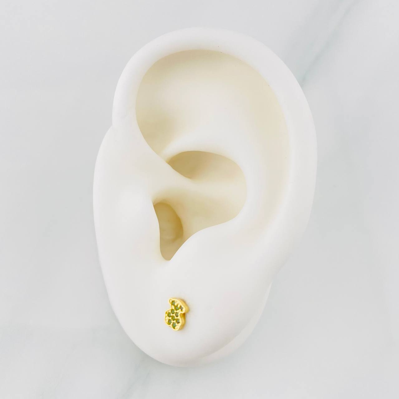 Stud Earrings Bear Ts 0.65g / in / 5mm Yellow Gold 18K