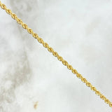 Rope Bracelet 1.3gr / 7 3/4 in / 2.15mm Yellow Gold +3 18K *