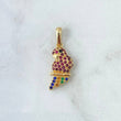 Dije Loro 1.8gr / 2.5cm / Circones Fucsia Azul Verde Amarillo Oro Amarillo 18K ©