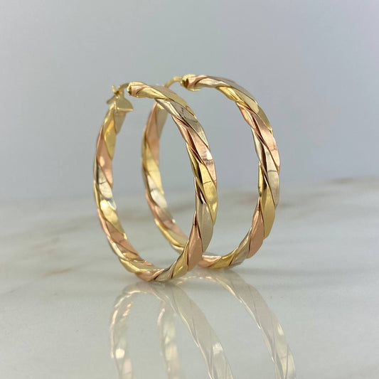 Hoop Earrings Ruka 5.95gr / 4cm / Tres Oros 18K