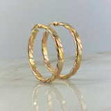 Hoop Earrings Ruka 5.95gr / 4cm / Tres Oros 18K