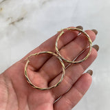 Hoop Earrings Ruka 5.95gr / 4cm / Tres Oros 18K