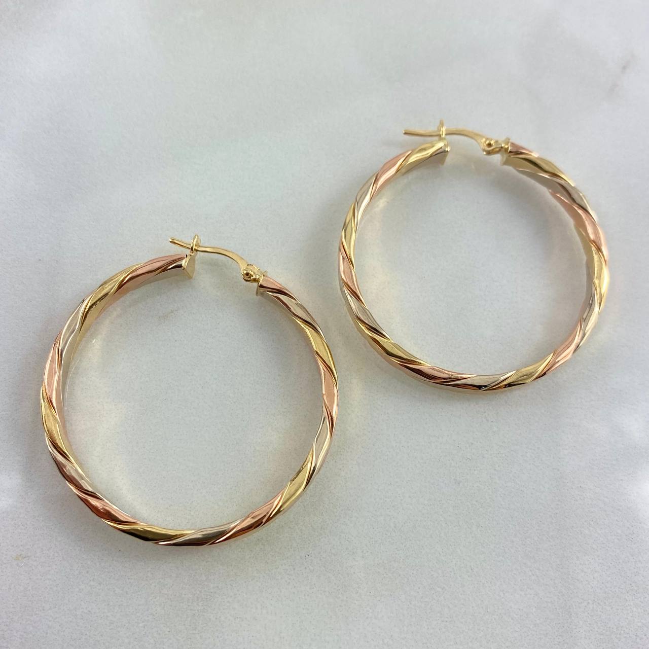 Hoop Earrings Ruka 5.95gr / 4cm / Tres Oros 18K