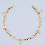 Tobillera GC 7.25gr / 10 1/4 in / 4.3mm Oro Amarillo 18K $