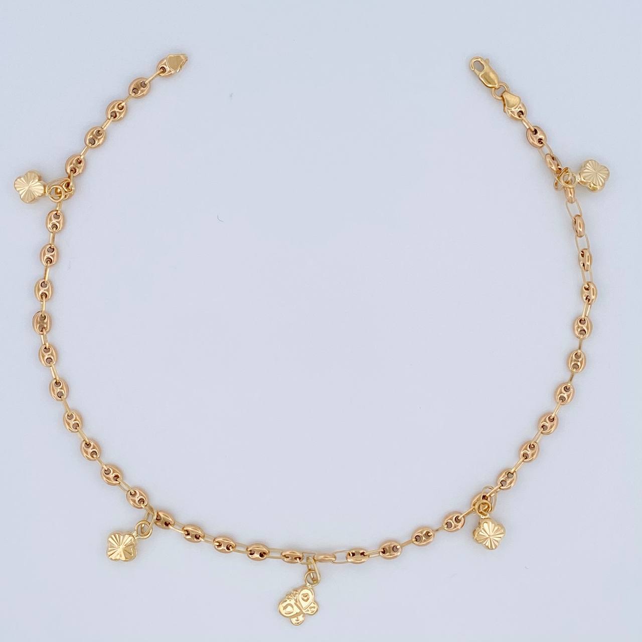 Tobillera GC 3.95gr / 10 in / 3mm Oro Amarillo 18K $