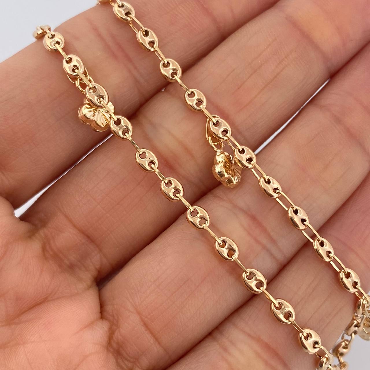 Tobillera GC 3.95gr / 10 in / 3mm Oro Amarillo 18K $