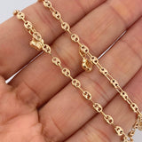 Tobillera GC 3.95gr / 10 in / 3mm Oro Amarillo 18K $