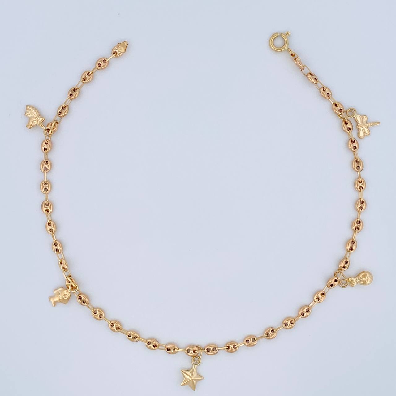 Tobillera GC 3.8gr / 10 1/4 in / 3.15mm Oro Amarillo 18K $