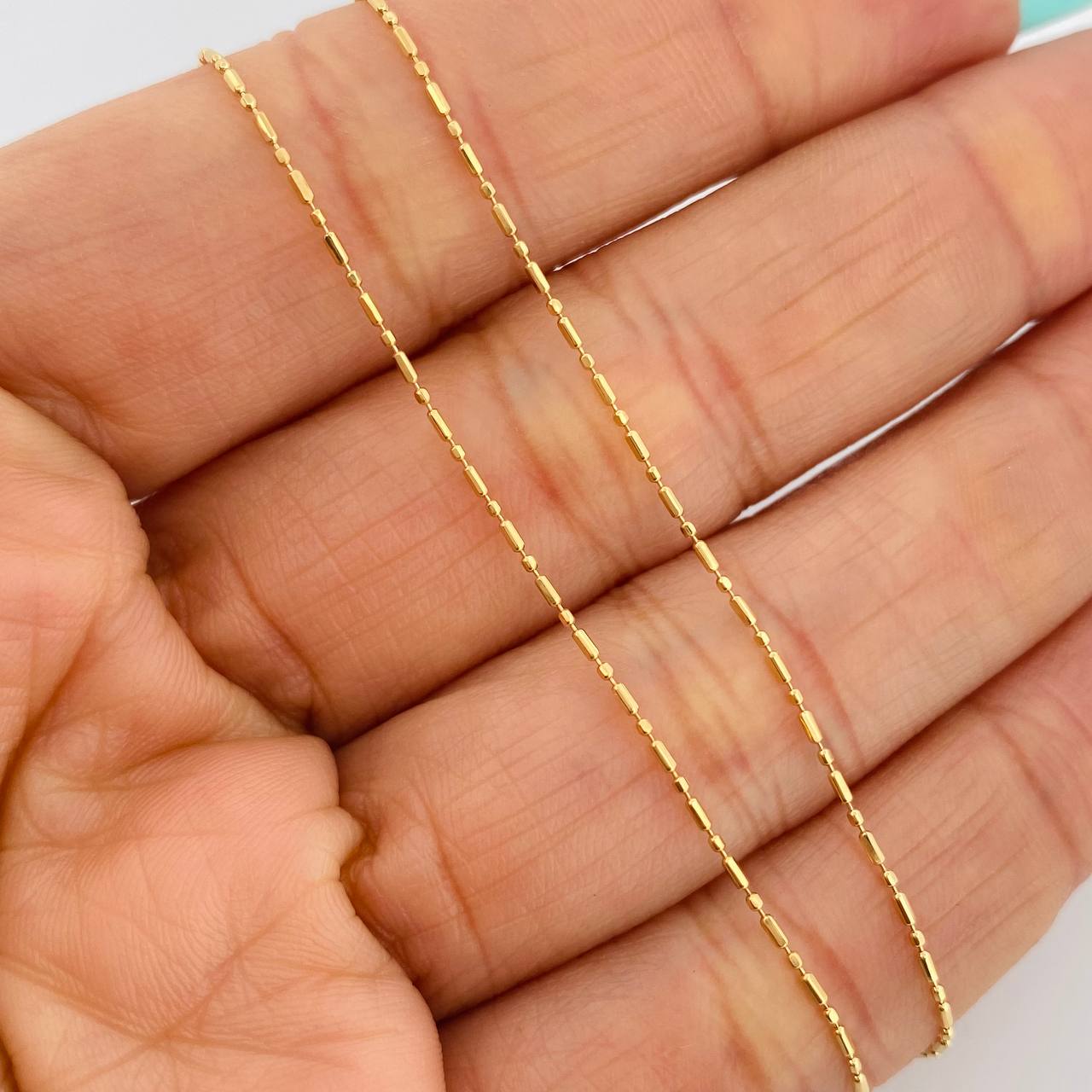 Cadena Morse 1.5gr / 45cm / 1mm Oro Amarillo +3 &