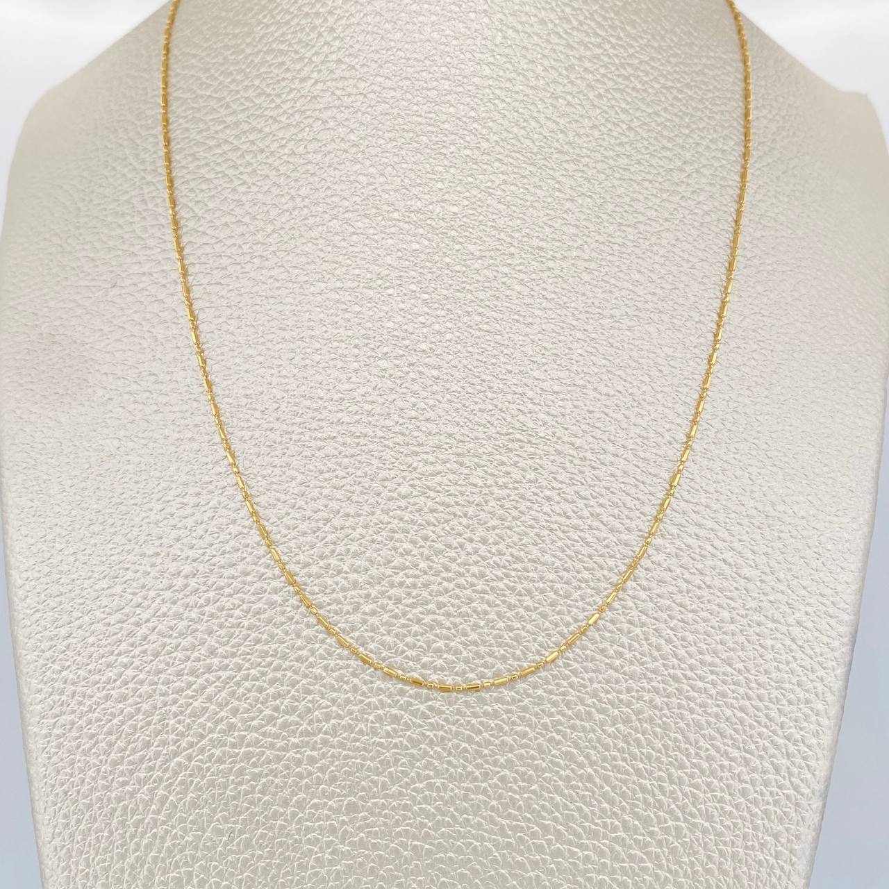 Cadena Morse 1.5gr / 45cm / 1mm Oro Amarillo +3 &