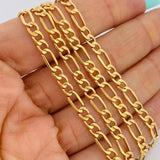 Figaro Chain 9.15gr / 23 3/4 in / 4.1mm Yellow Gold +1 18K &