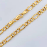 Figaro Chain 9.15gr / 23 3/4 in / 4.1mm Yellow Gold +1 18K &
