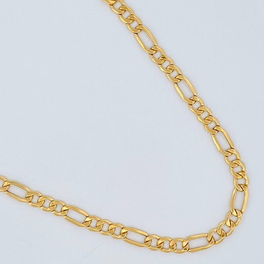 Figaro Chain 9.2gr / 23 3/4 in / 4.18mm Yellow Gold +1 18K &
