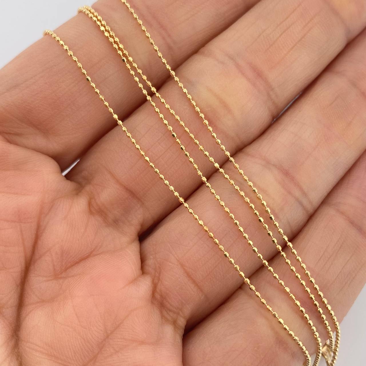 Cadena Militar 1.4 g / 17 3/4 in / 0.52 mm Oro Amarillo 18K