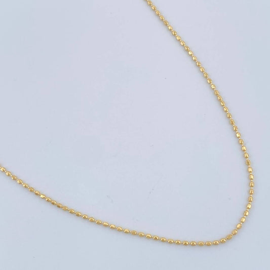 Cadena Militar 2.05gr / 17 3/4 in / 0.8mm Oro Amarillo +3 18K %