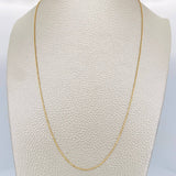 Cadena Mini Militar 1.4gr / 17 3/4 in / 0.6mm Oro Amarillo +3 18K &