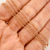 Figaro Chain 1.4gr / 17 3/4 in / 1.36mm Rose Gold +1 18K &