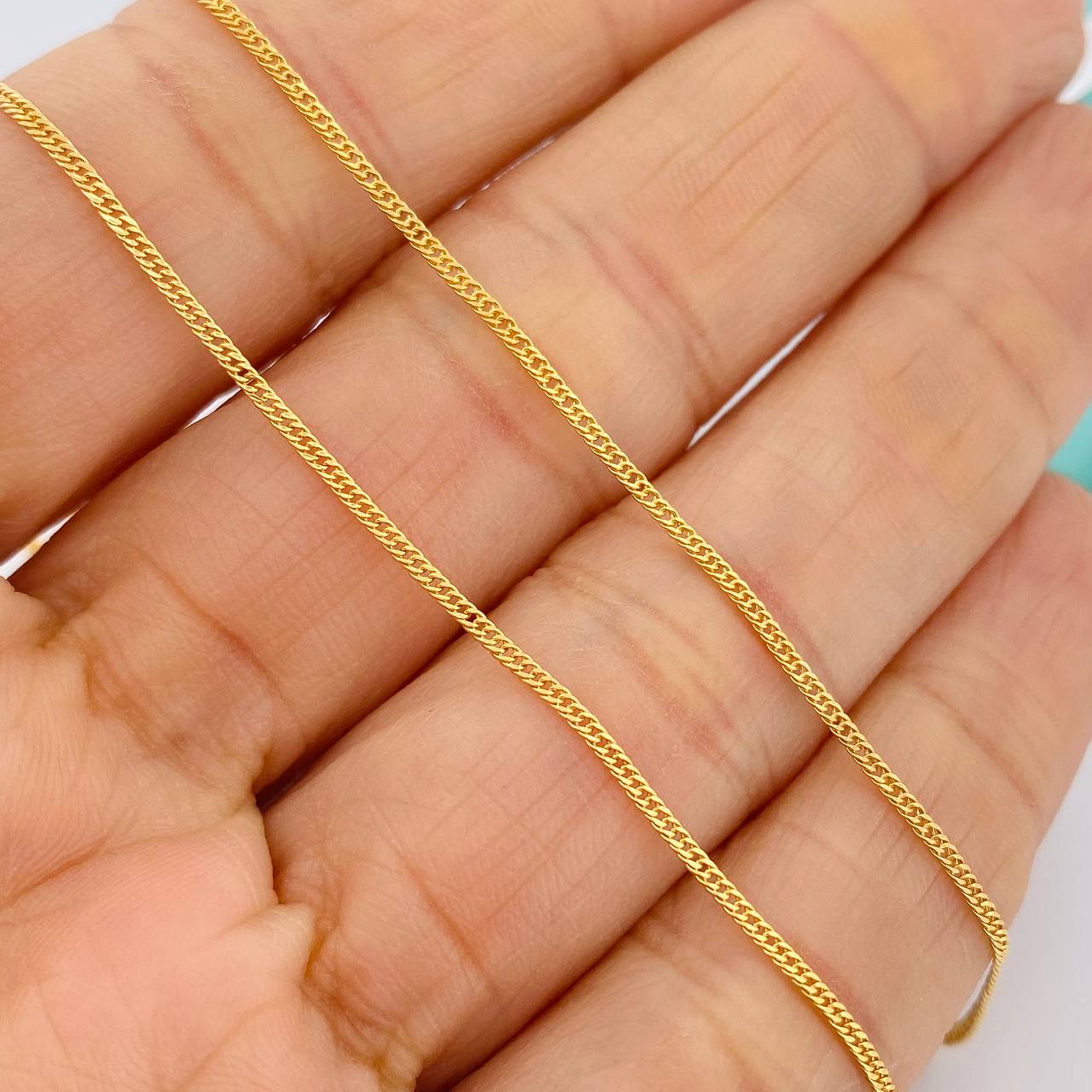 Cadena Cubana Reticulada 1.1gr / 18 in / 1.06mm Oro Amarillo +3 18K %