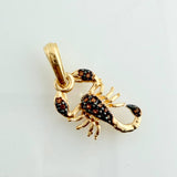 Dije Escorpion 1.15gr / 3/4 in / Dos Oros Negro Amarillo 18K %