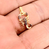 Dije Escorpion 1.15gr / 3/4 in / Dos Oros Negro Amarillo 18K %