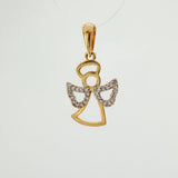 Dije Angel 1.65gr / 1 in / Dos Oros Amarillo Blanco 18K %