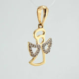 Dije Angel 1.65gr / 1 in / Dos Oros Amarillo Blanco 18K %
