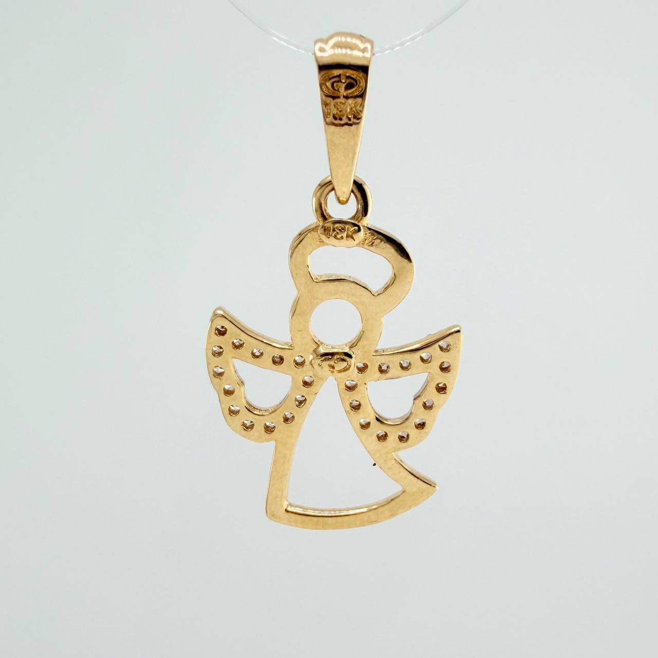 Dije Angel 1.65gr / 1 in / Dos Oros Amarillo Blanco 18K %