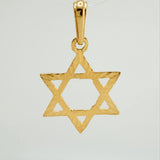 Star of David Pendant 0.85gr / 1 in / Yellow Gold 18K %