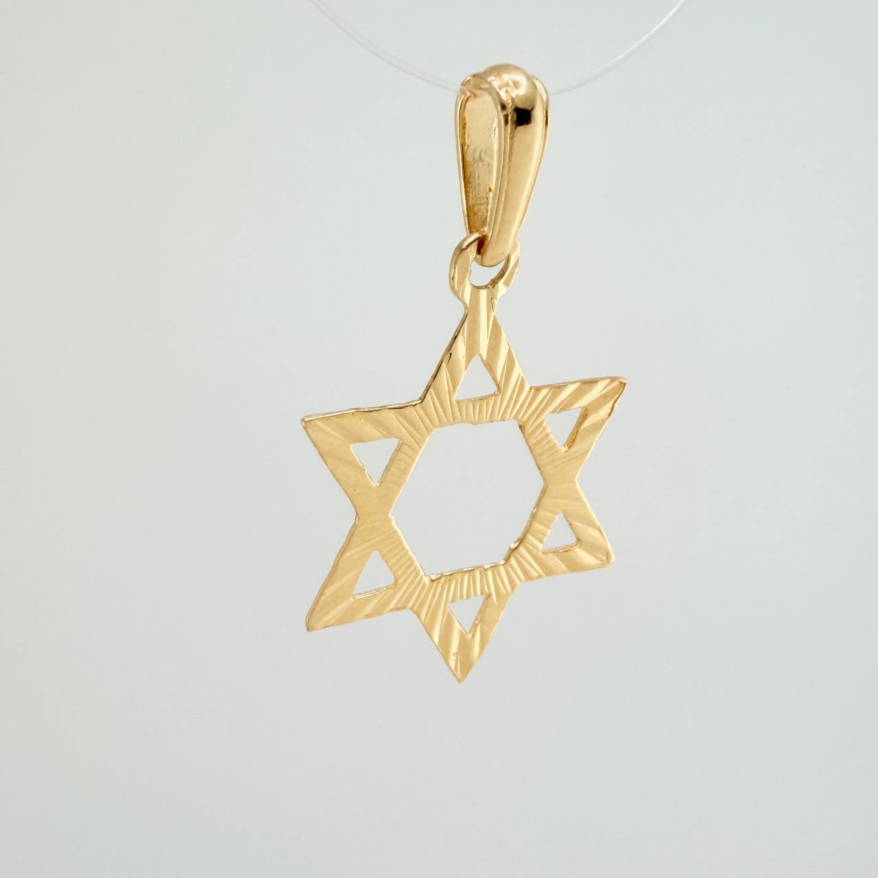 Pendant Star of David 0.85gr / 1 in / Yellow Gold 18K &