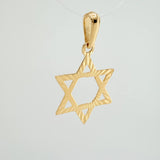 Pendant Star of David 0.85gr / 1 in / Yellow Gold 18K &