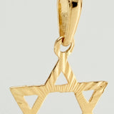 Star of David Pendant 0.85gr / 1 in / Yellow Gold 18K %