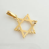 Star of David Pendant 0.8gr / 1 in / 18K Yellow Gold &