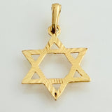 Star of David Pendant 0.9gr / 1 in / Yellow Gold 18K %