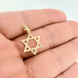 Star of David Pendant 0.85gr / 1 in / Yellow Gold 18K %