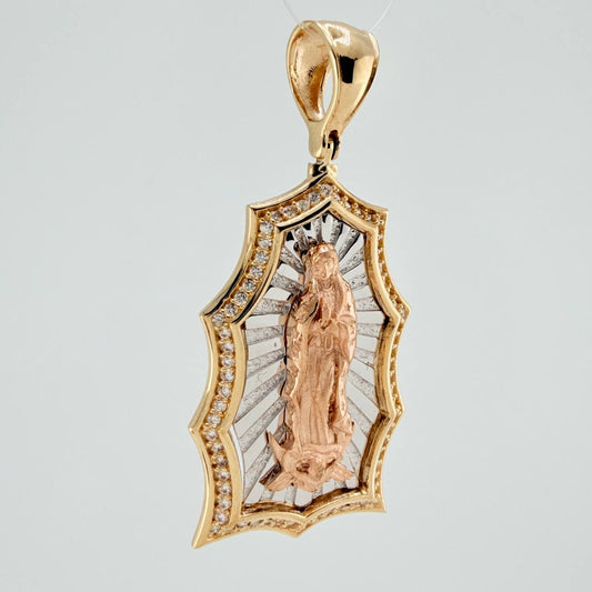 Dije Virgen De Guadalupe 6.85gr / 1 1/2 in / Tres Oros 18K %
