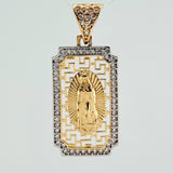 Dije Virgen De Guadalupe 3.2gr / 1 1/4 in / Dos Oros Amarillo Blanco 18K %