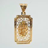 Dije Virgen De Guadalupe 3.2gr / 1 1/4 in / Dos Oros Amarillo Blanco 18K %