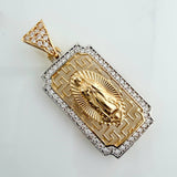Dije Virgen De Guadalupe 3.2gr / 1 1/4 in / Dos Oros Amarillo Blanco 18K %
